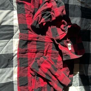 Red and Black Plaid Men's Shirt
